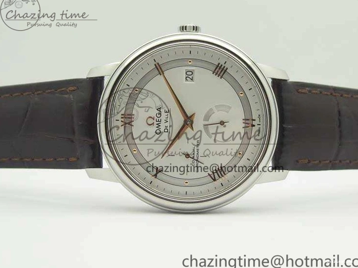 0428 De Ville Prestige Real Power Reserve SS TW 1:1 Best Edition White Dial RG Markers On Leather Strap A Thermal 8089